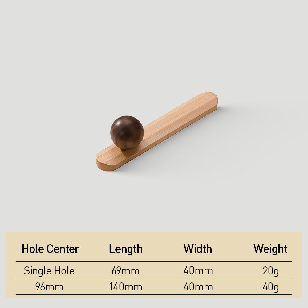 Modern Natural Wood Dresser Wardrobe Handles