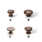 Minimalist Walnut Wood Finger Edge Cabinet Pulls