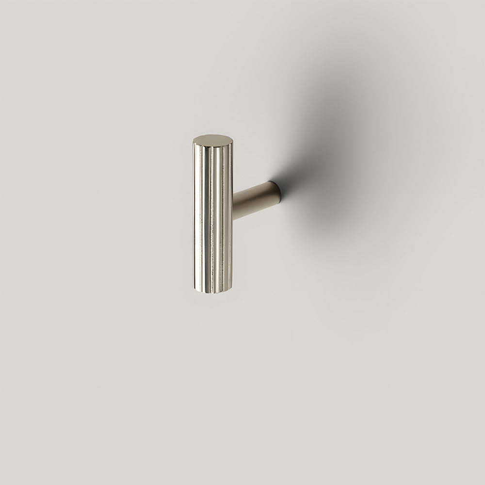 Modern Brass Straight Knurled Dresser Handles
