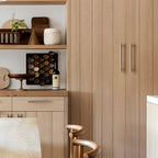 Modern Brass Straight Knurled Dresser Handles