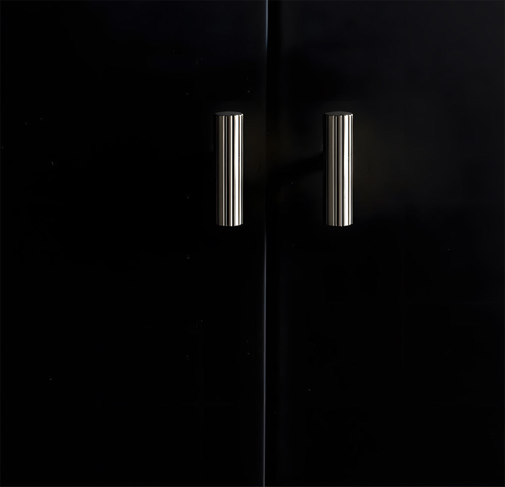 Modern Brass Straight Knurled Dresser Handles