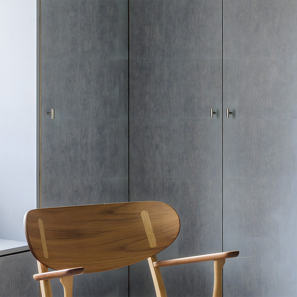 Modern Brass Straight Knurled Dresser Handles