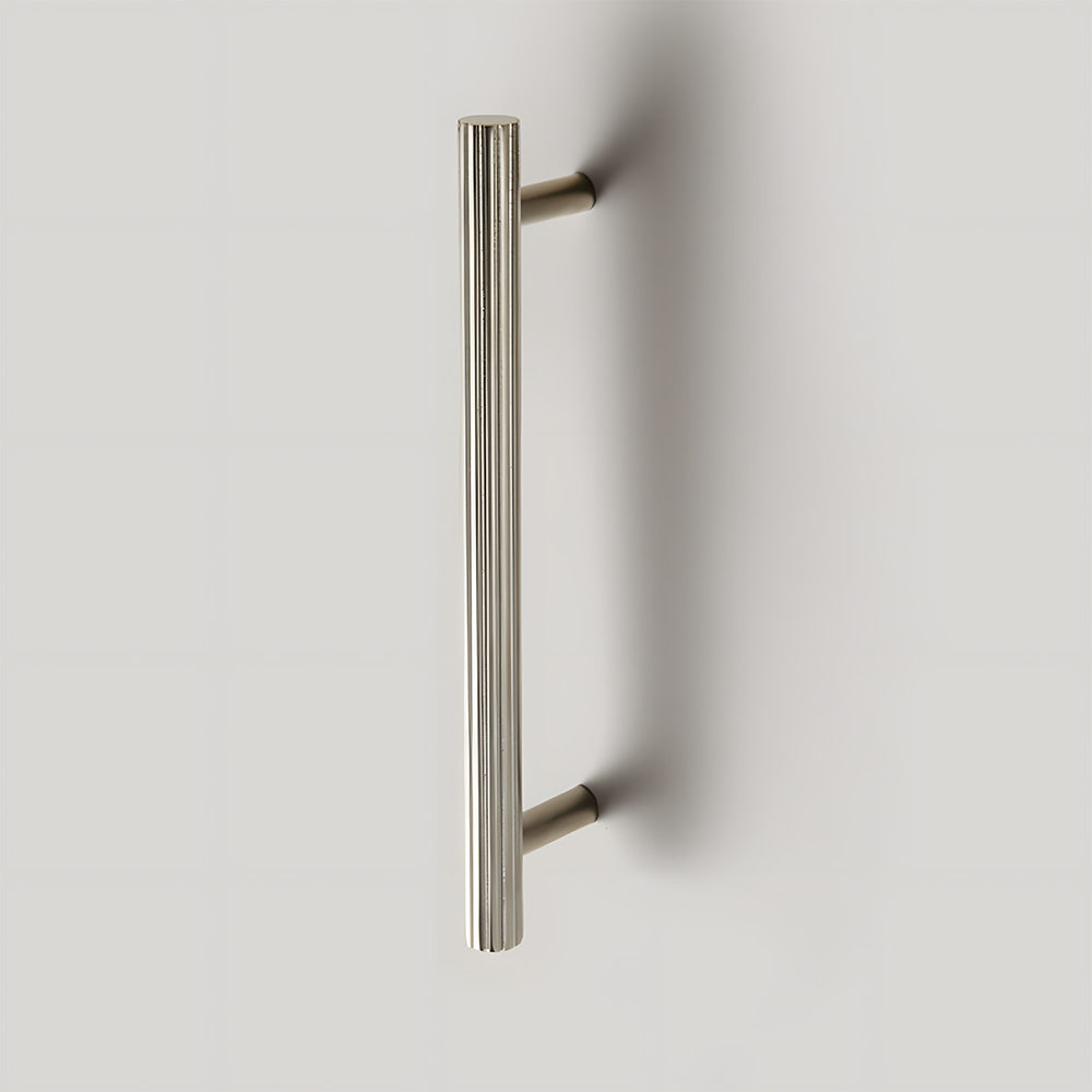 Modern Brass Straight Knurled Dresser Handles