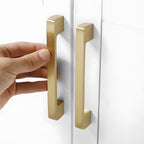 Modern Gold Solid Brass Kitchen Cabinet Handles
