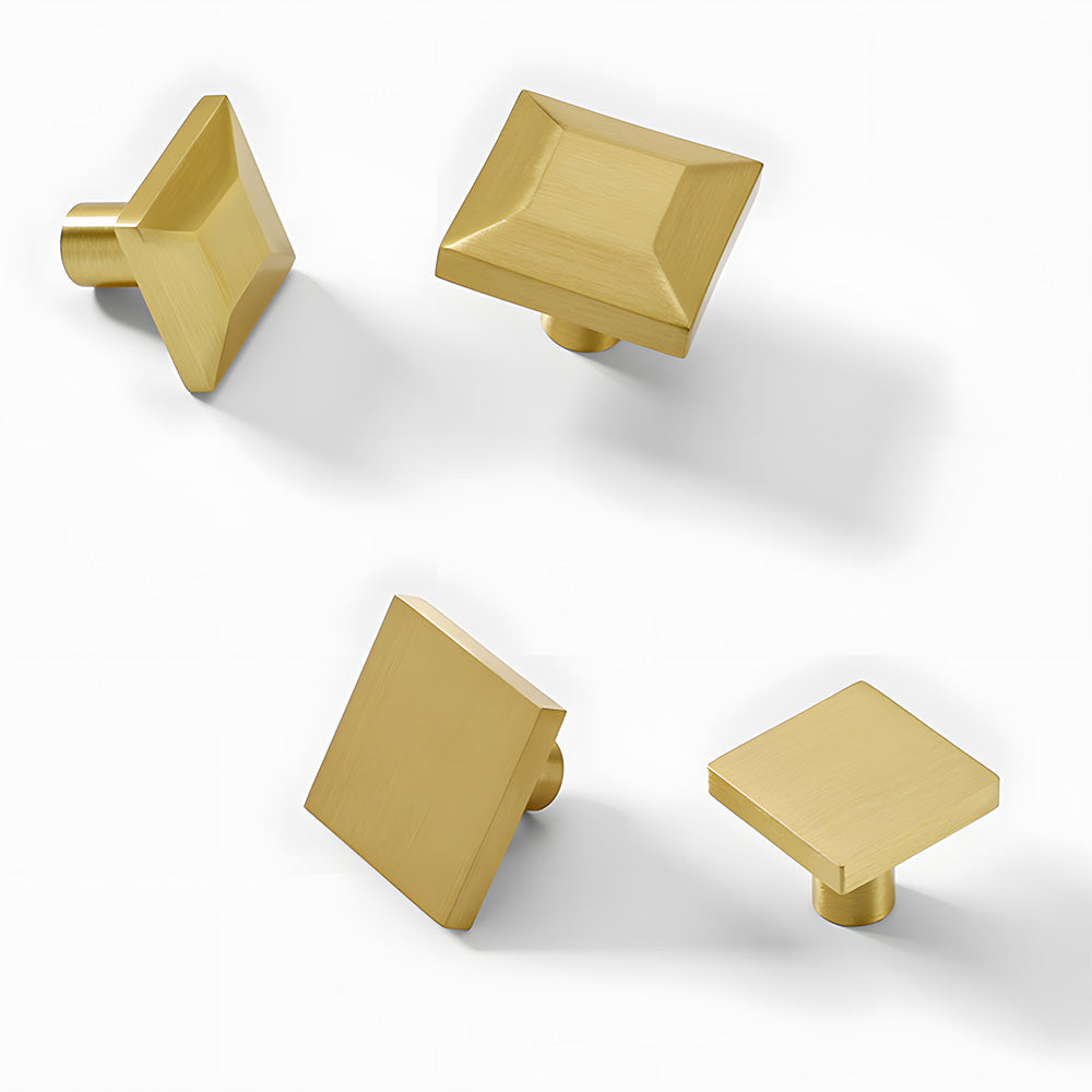 Modern Gold Solid Brass Kitchen Cabinet Handles