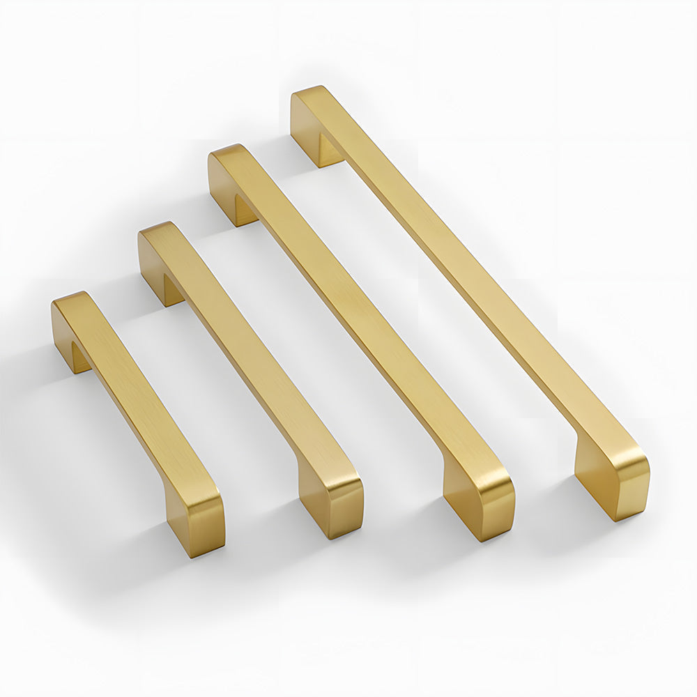 Modern Gold Solid Brass Kitchen Cabinet Handles