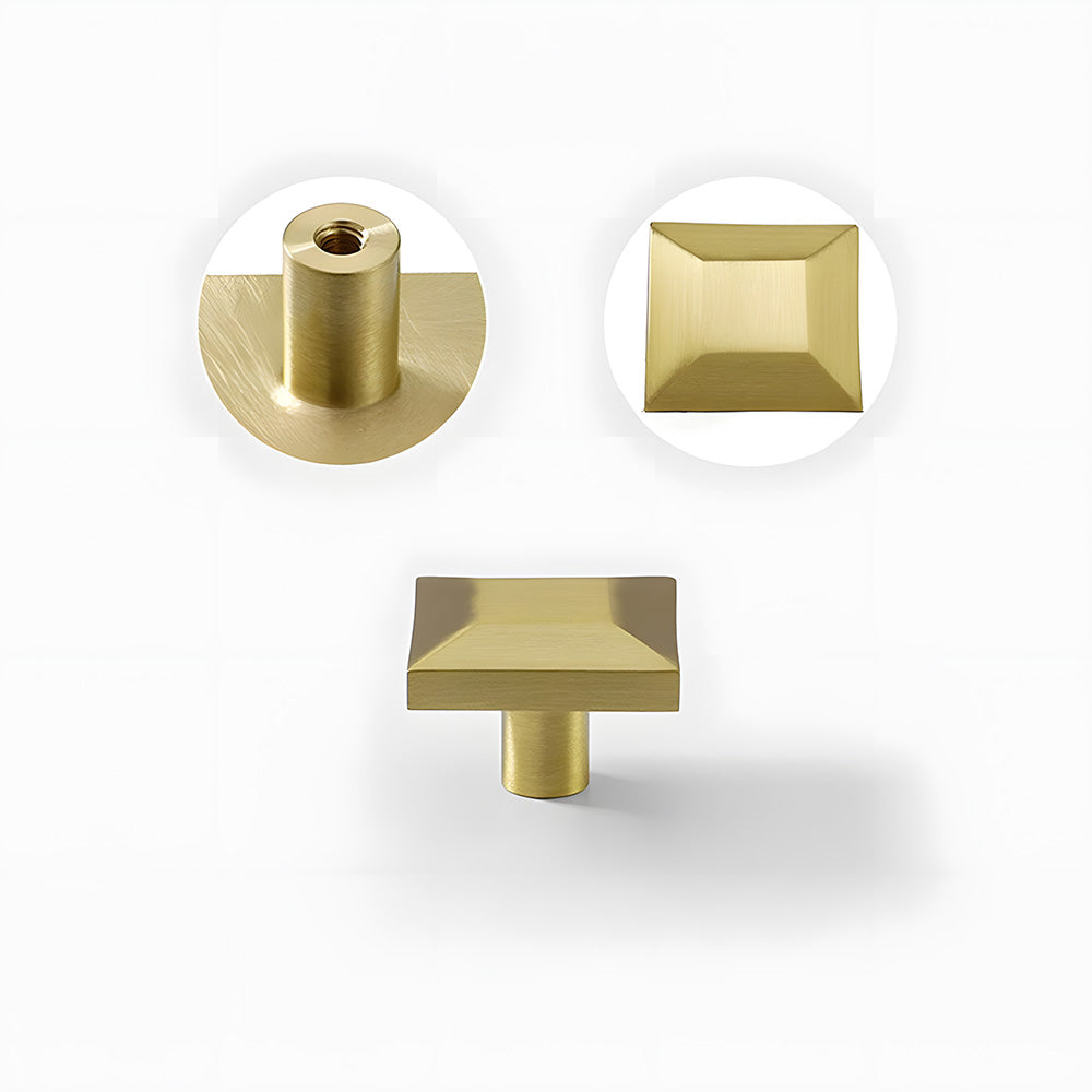 Modern Gold Solid Brass Kitchen Cabinet Handles