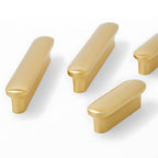 Modern T-Shaped Gold Brass Cabinet Handles