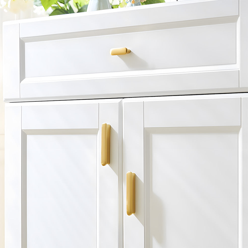 Modern T-Shaped Gold Brass Cabinet Handles