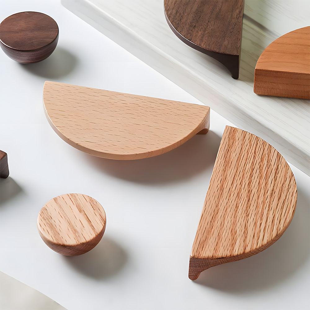 Modern Semi Circle Wood Kitchen Cabinet Handles