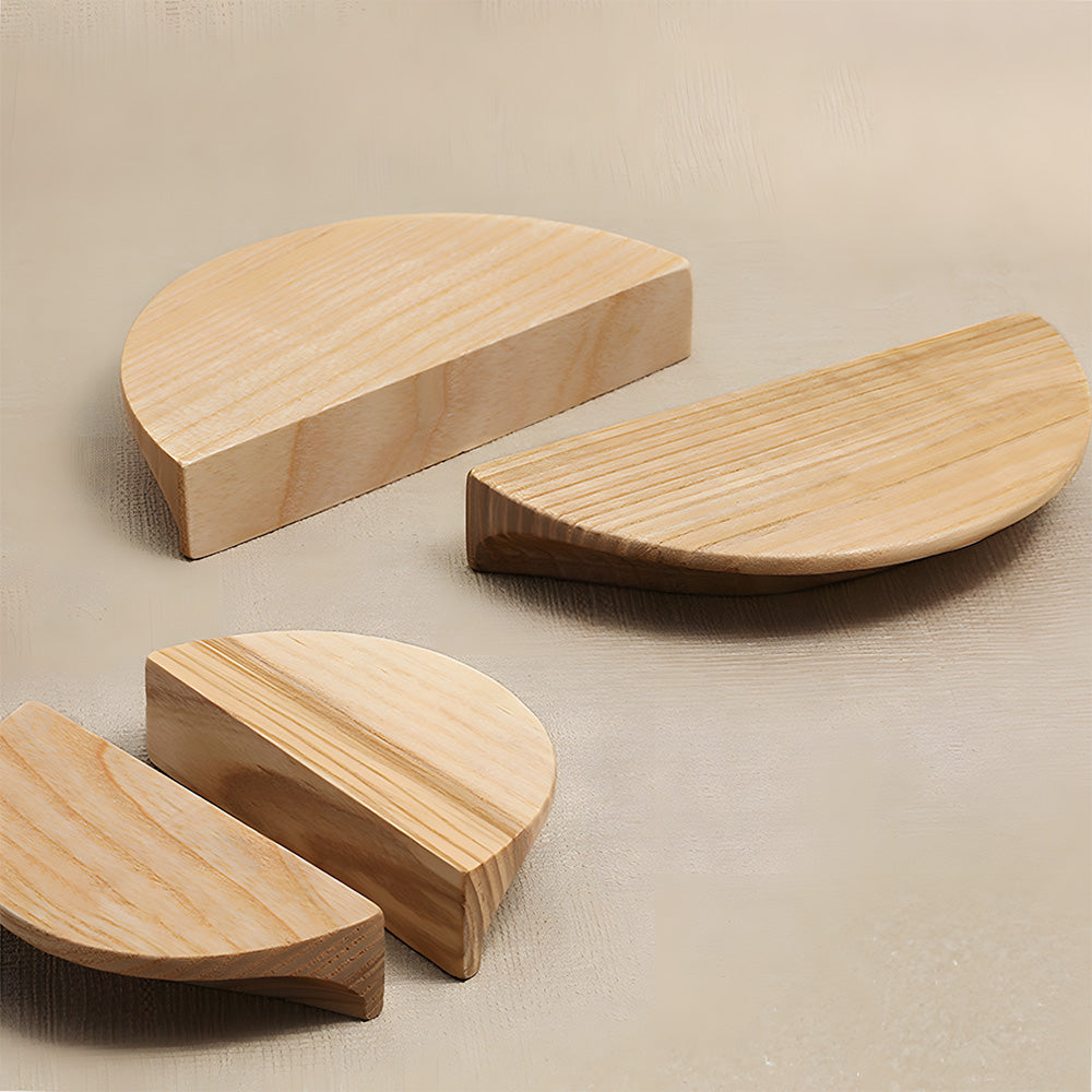Modern Semi Circle Wood Kitchen Cabinet Handles