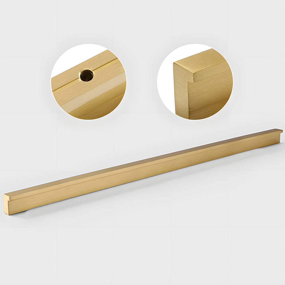 Modern L Type Solid Brass Cupboard Pulls