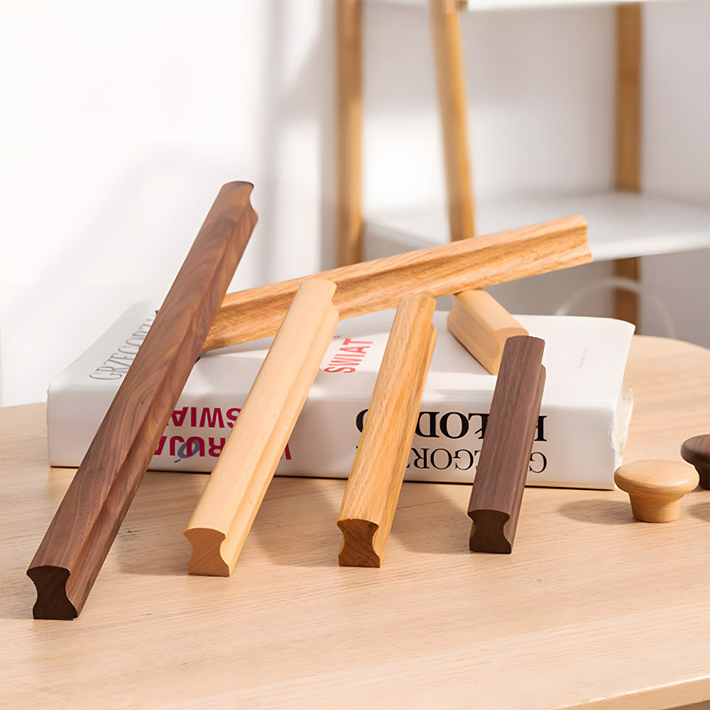 Unique Solid Natural Wood Cabinet Drawer Pulls