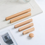 Unique Solid Natural Wood Cabinet Drawer Pulls