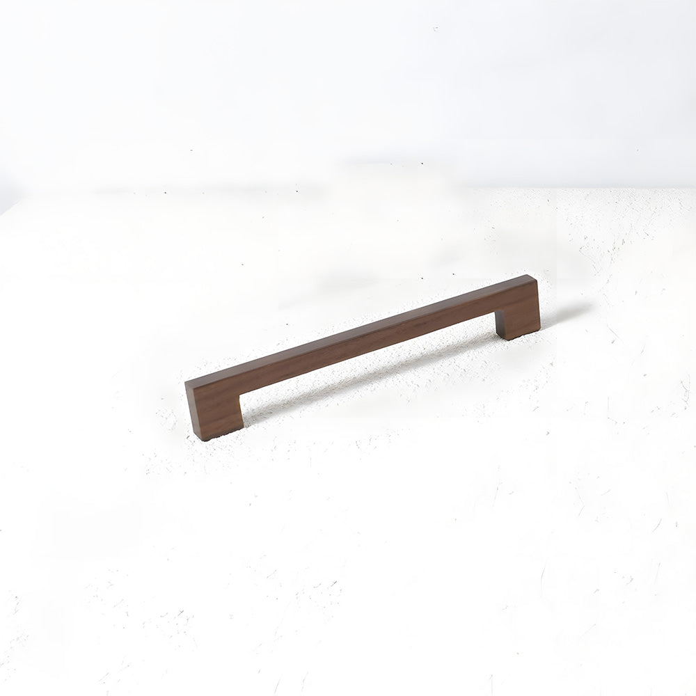 Natural Square Wood Cabinet Drawer Pulls For Kitchen
