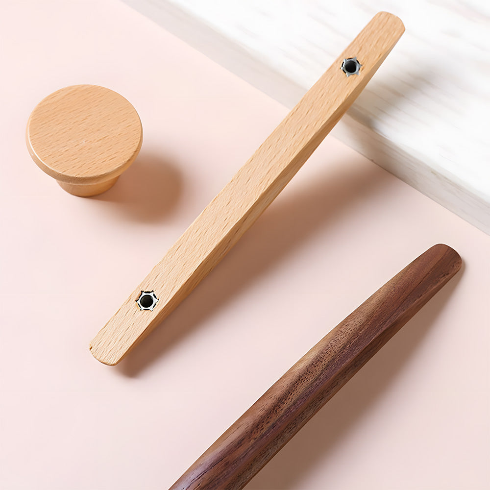 Modern Natural Wood Cupboard Handles