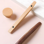 Modern Natural Wood Cupboard Handles