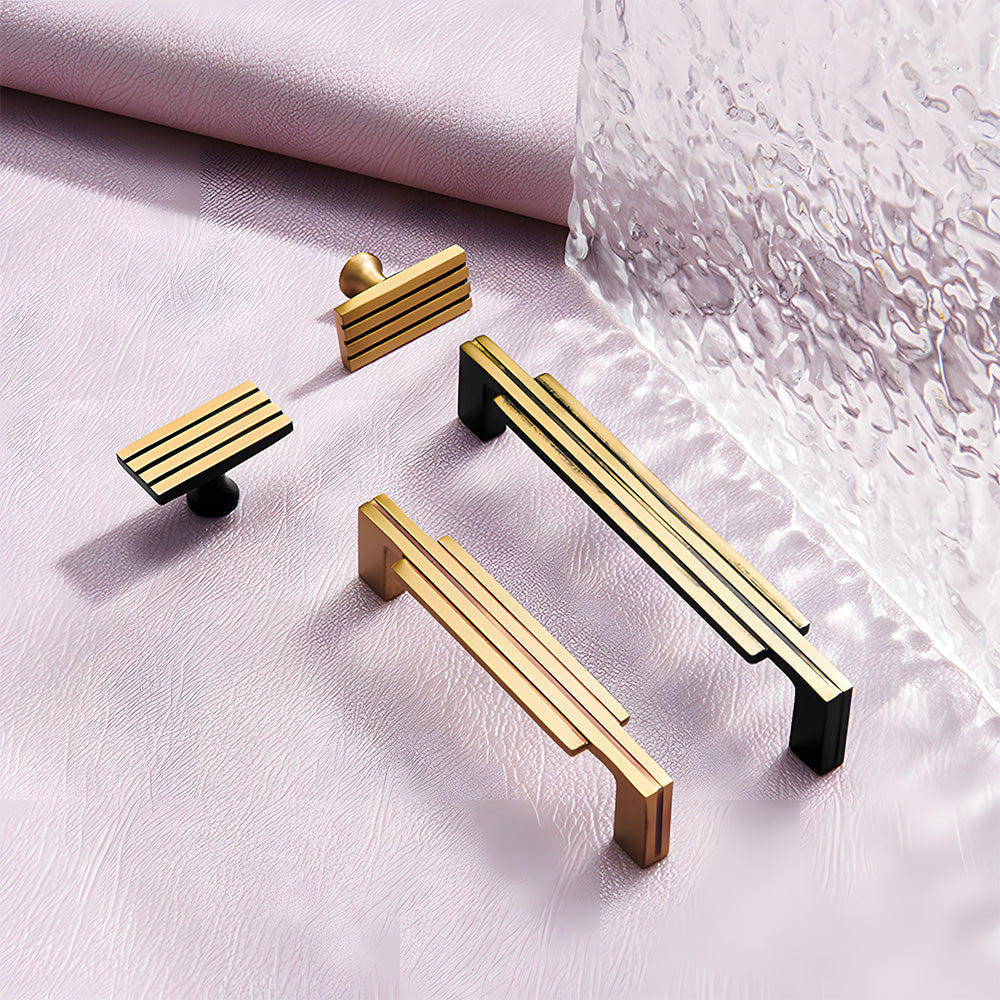 Luxury Art Deco Brass Cabinet Handles