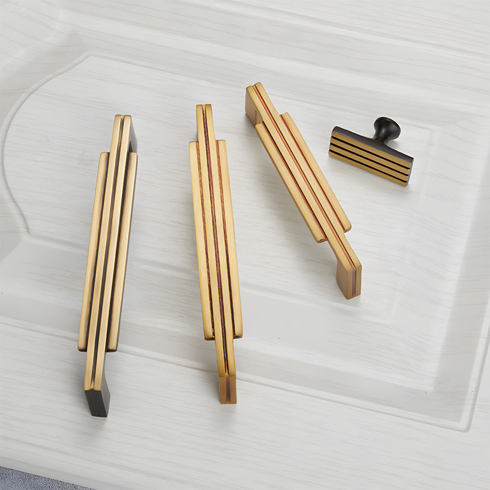 Luxury Art Deco Brass Cabinet Handles