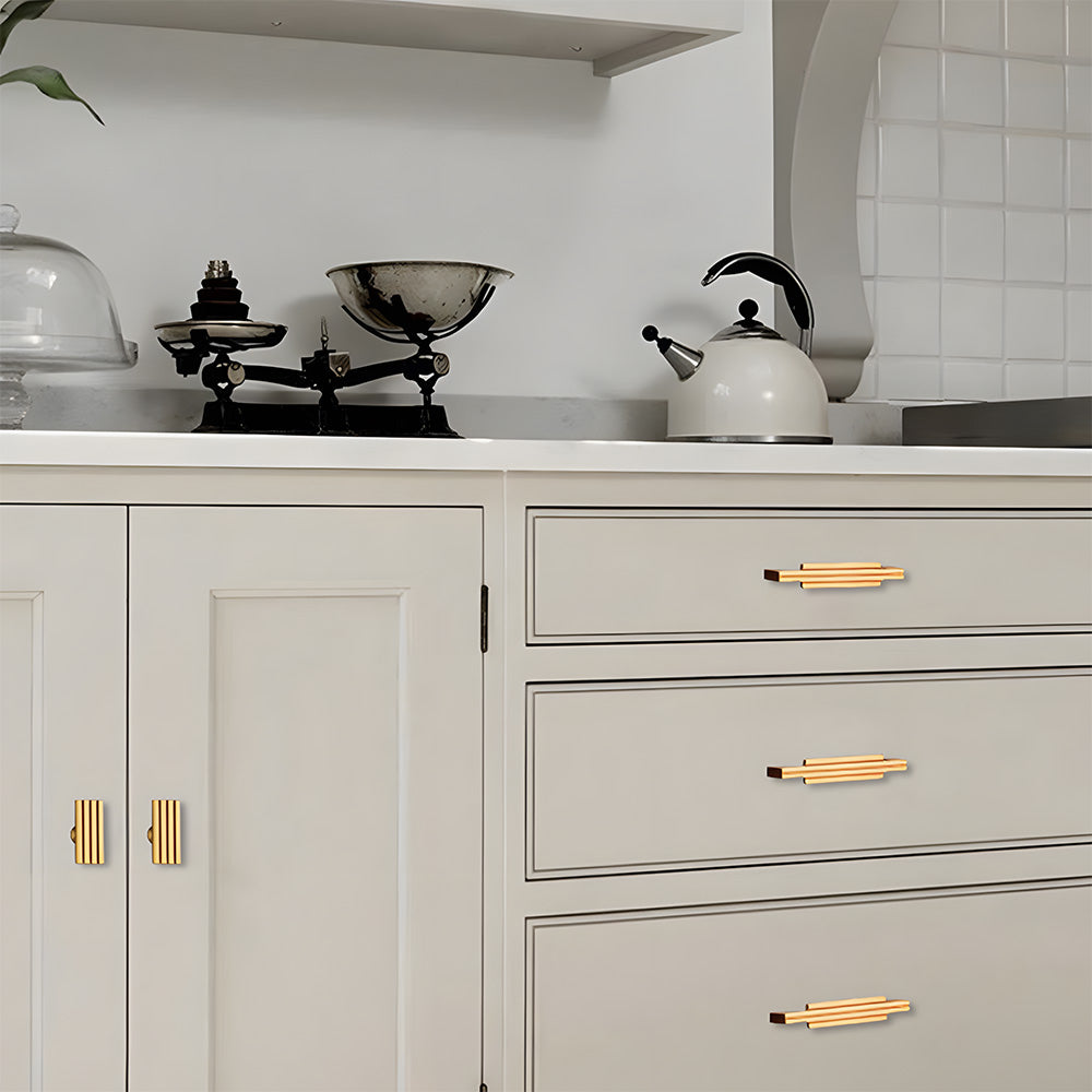 Luxury Art Deco Brass Cabinet Handles