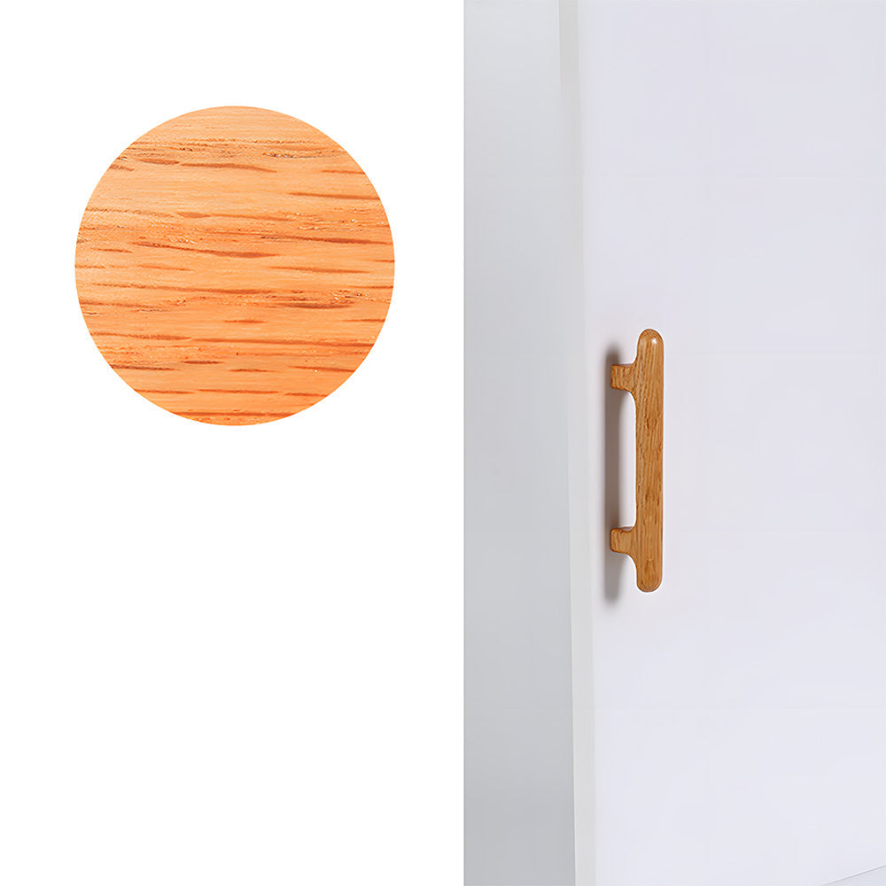 Nordic Round Wood Cabinet Pulls For Kitchen