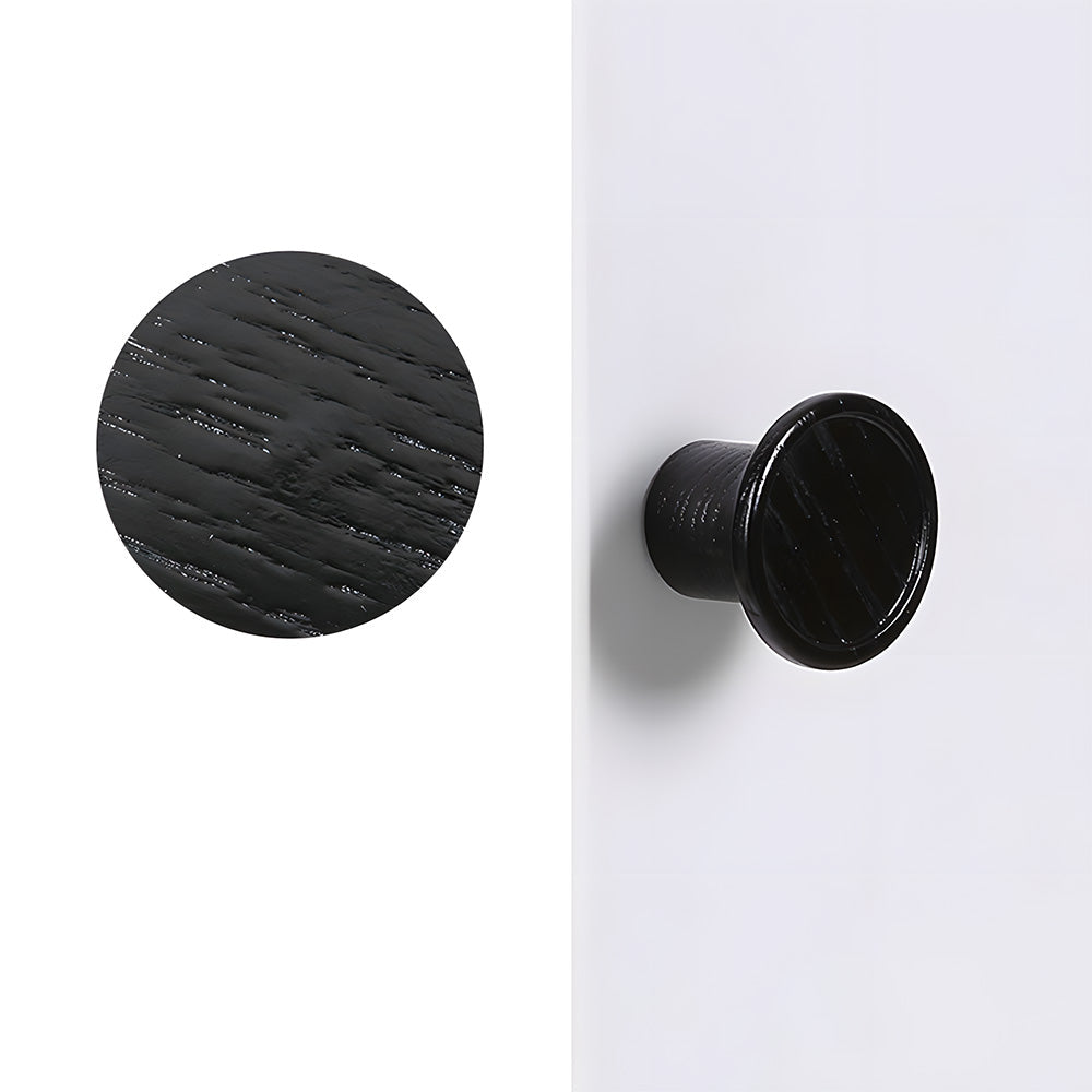 Nordic Round Wood Cabinet Pulls For Kitchen