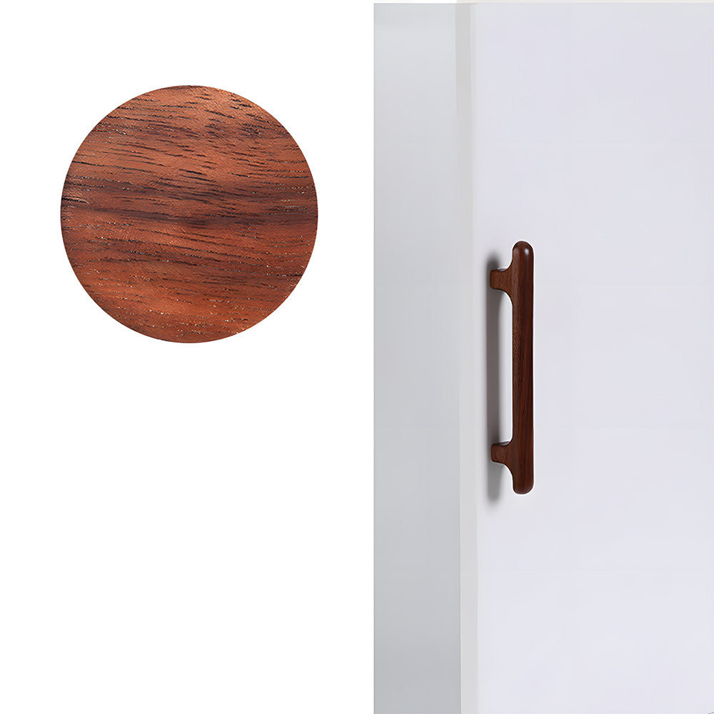 Nordic Round Wood Cabinet Pulls For Kitchen