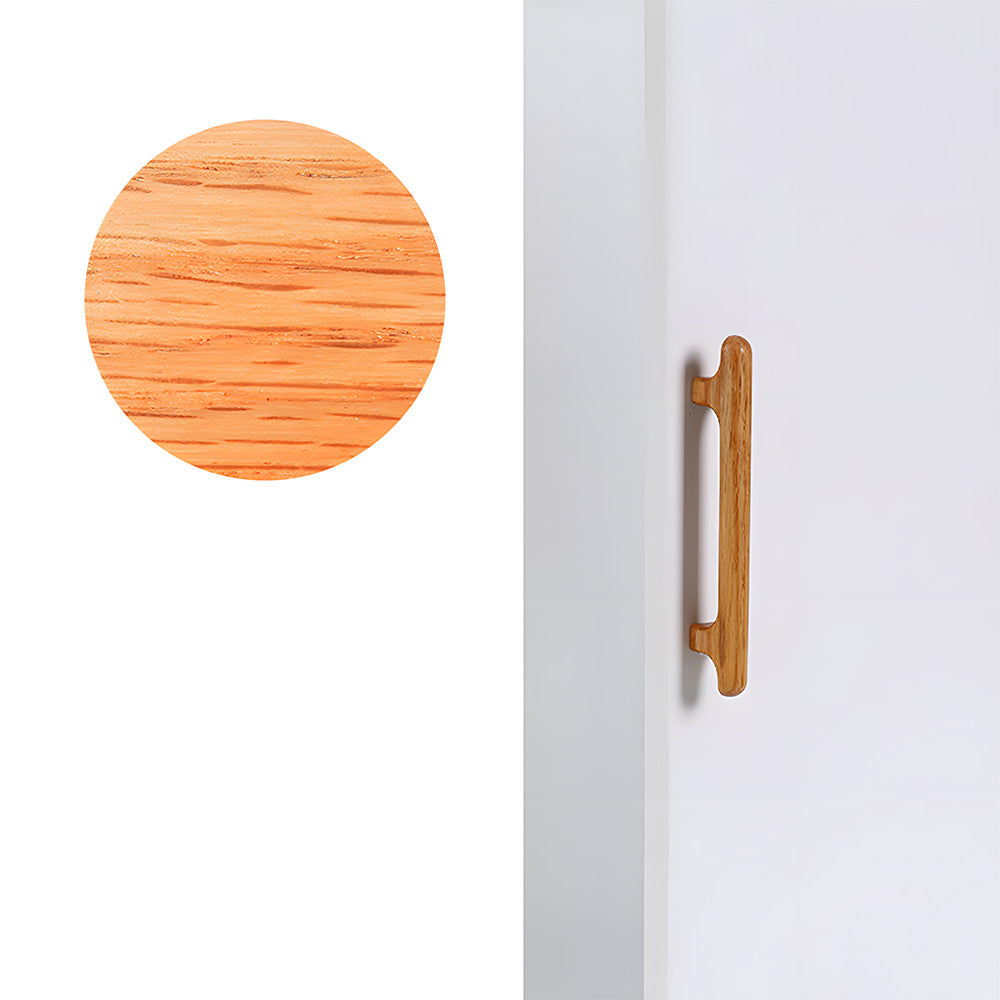 Nordic Round Wood Cabinet Pulls For Kitchen