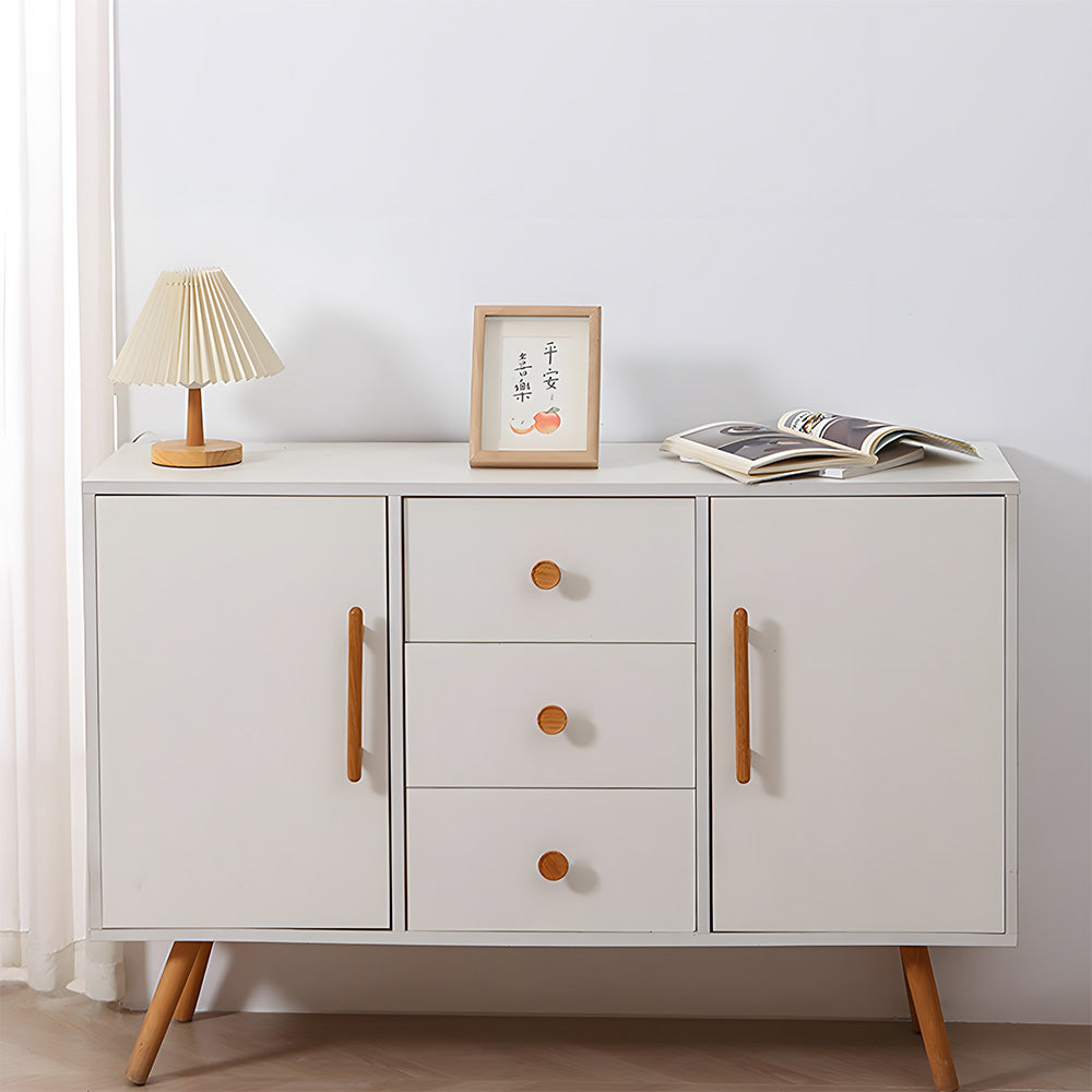 Nordic Round Wood Cabinet Pulls For Kitchen