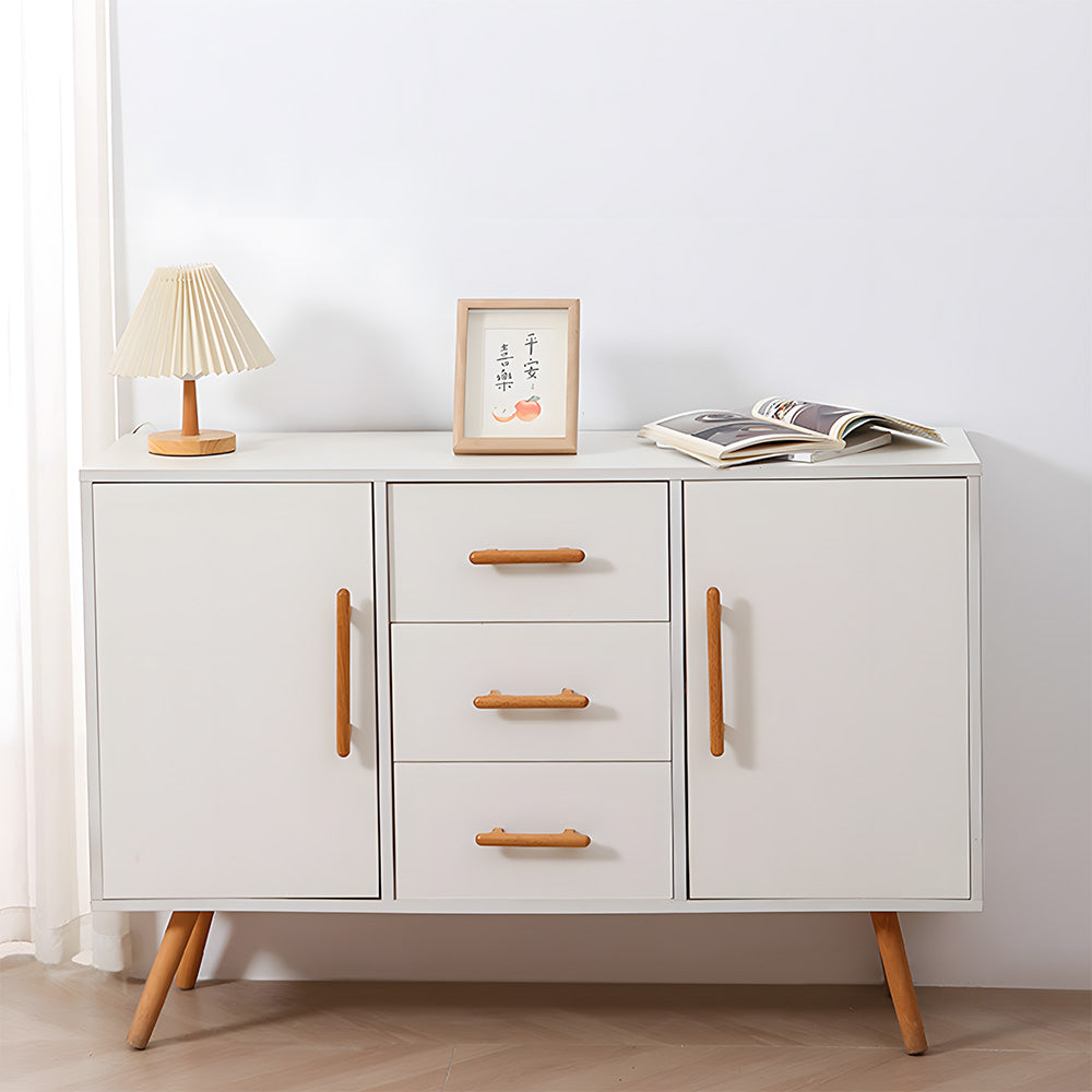Nordic Round Wood Cabinet Pulls For Kitchen