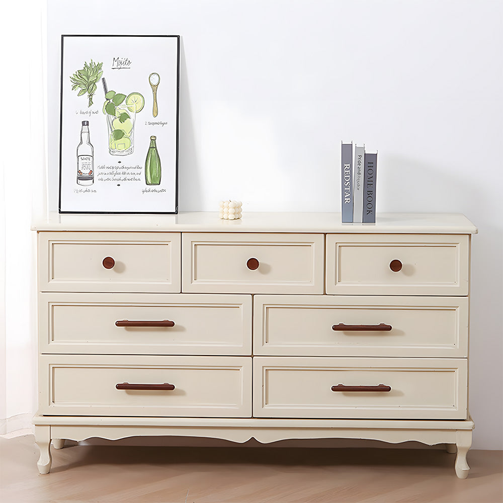 Nordic Round Wood Cabinet Pulls For Kitchen