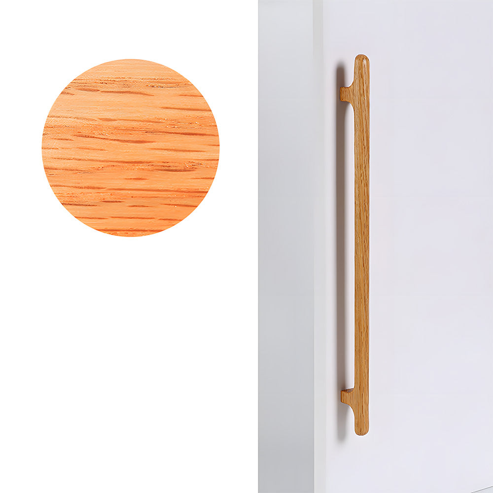 Nordic Round Wood Cabinet Pulls For Kitchen