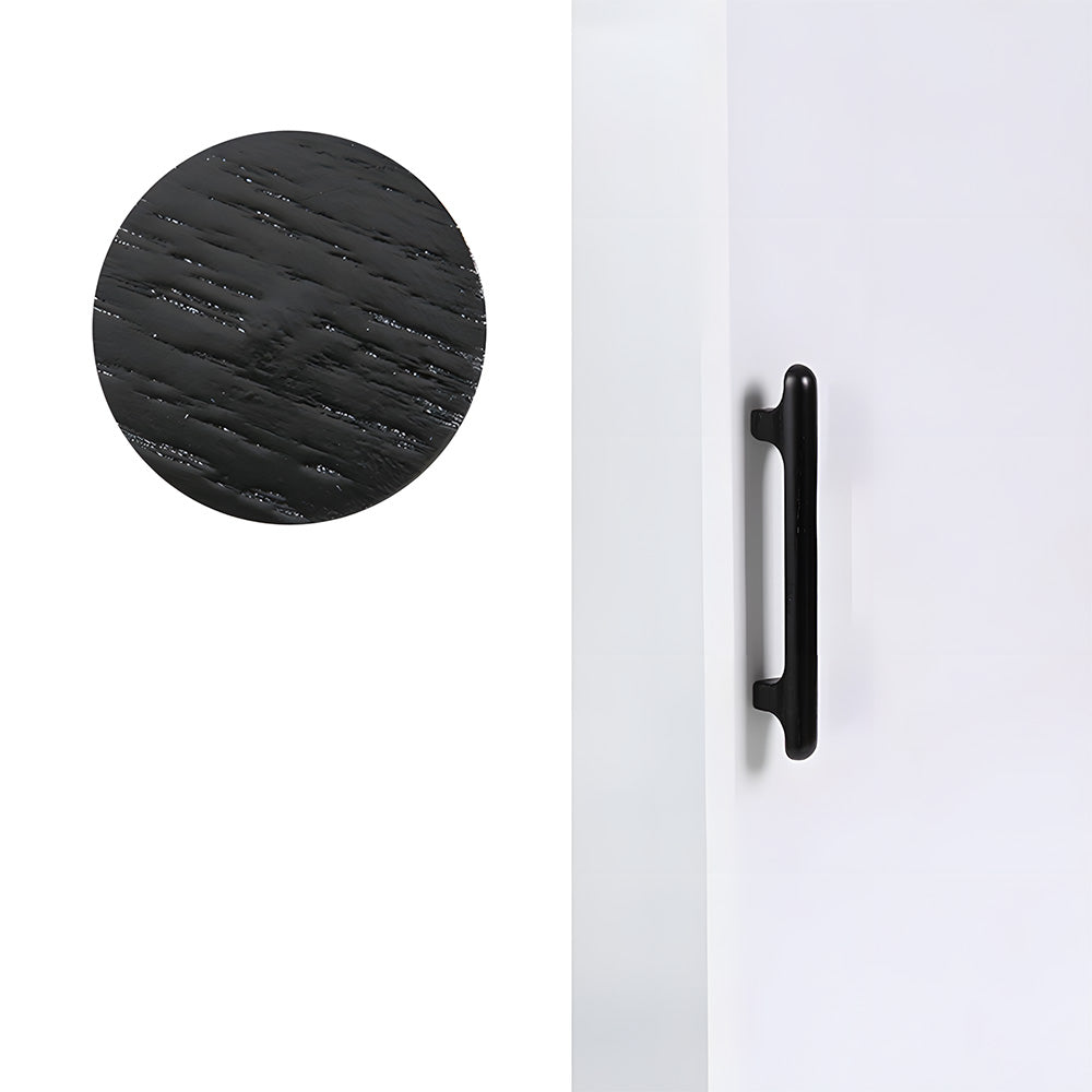 Nordic Round Wood Cabinet Pulls For Kitchen