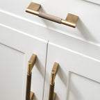 Vintage Solid Knurled Brass Kitchen Cabinet Handles