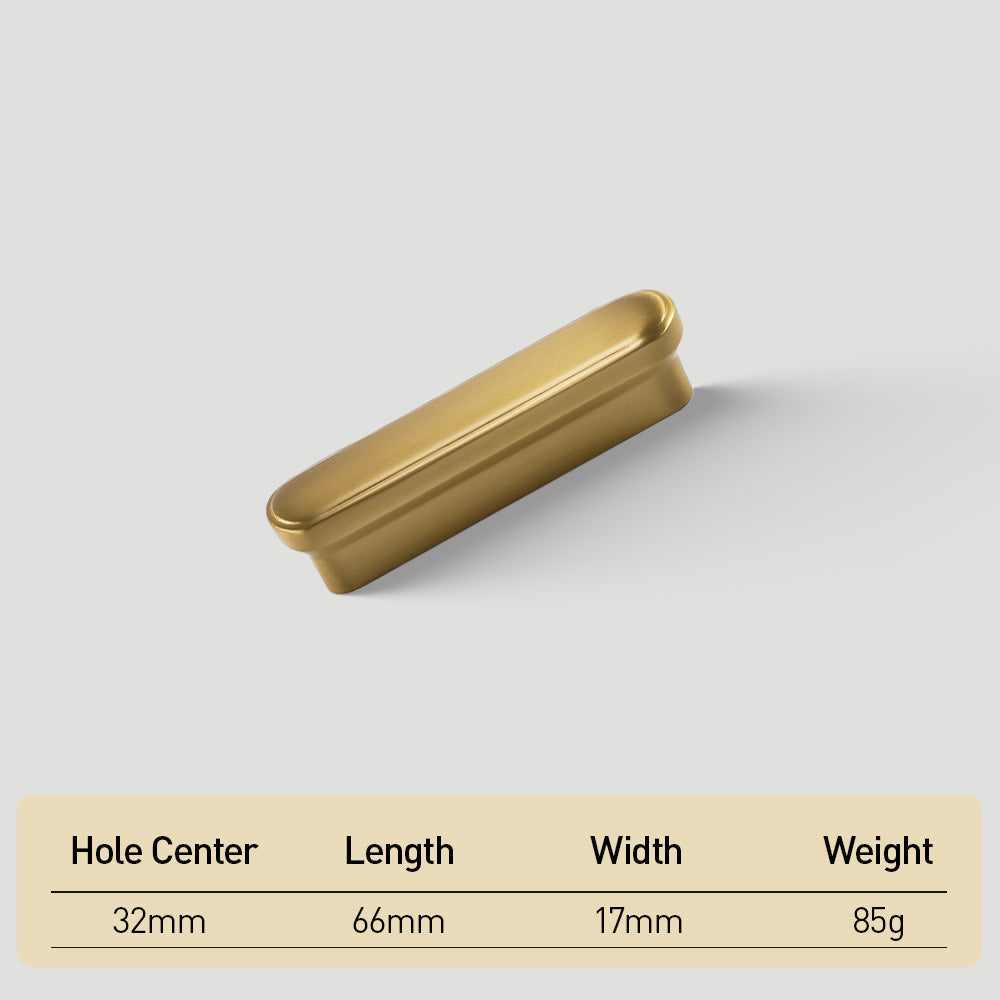Vintage Brass Cabinet Edge Pulls For Kitchen