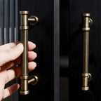 Vintage Lined Bronze Cabinet Handles