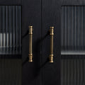 Vintage Lined Bronze Cabinet Handles
