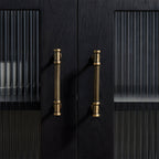 Vintage Lined Bronze Cabinet Handles
