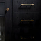 Vintage Lined Bronze Cabinet Handles