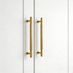 Retro Aged Bronze Lined Brass Cabinet Handles