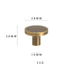 Vintage Brass Textured Semi Circle Cabinet Handles