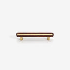 Black Walnut Brass Wooden Wardrobe Drawer Cabinet Handles