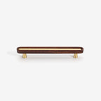 Black Walnut Brass Wooden Wardrobe Drawer Cabinet Handles