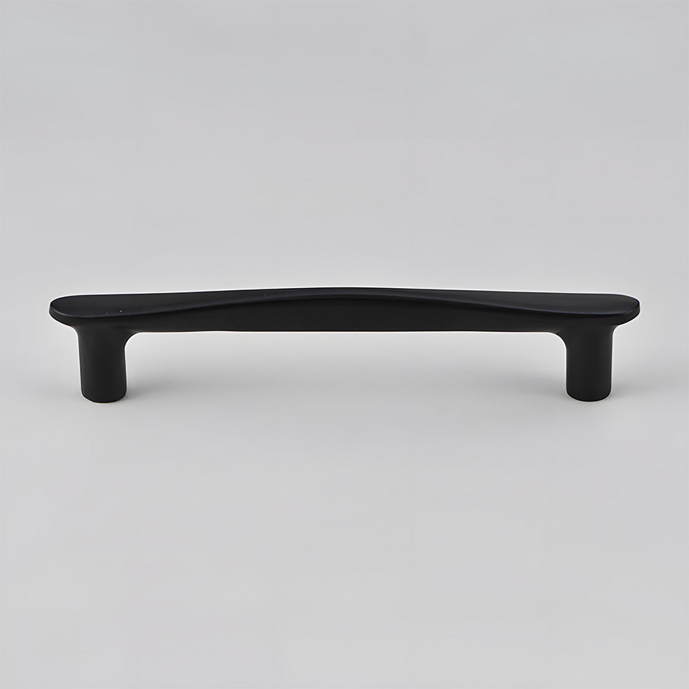 Modern brass cabinet pulls black size options isolated on white