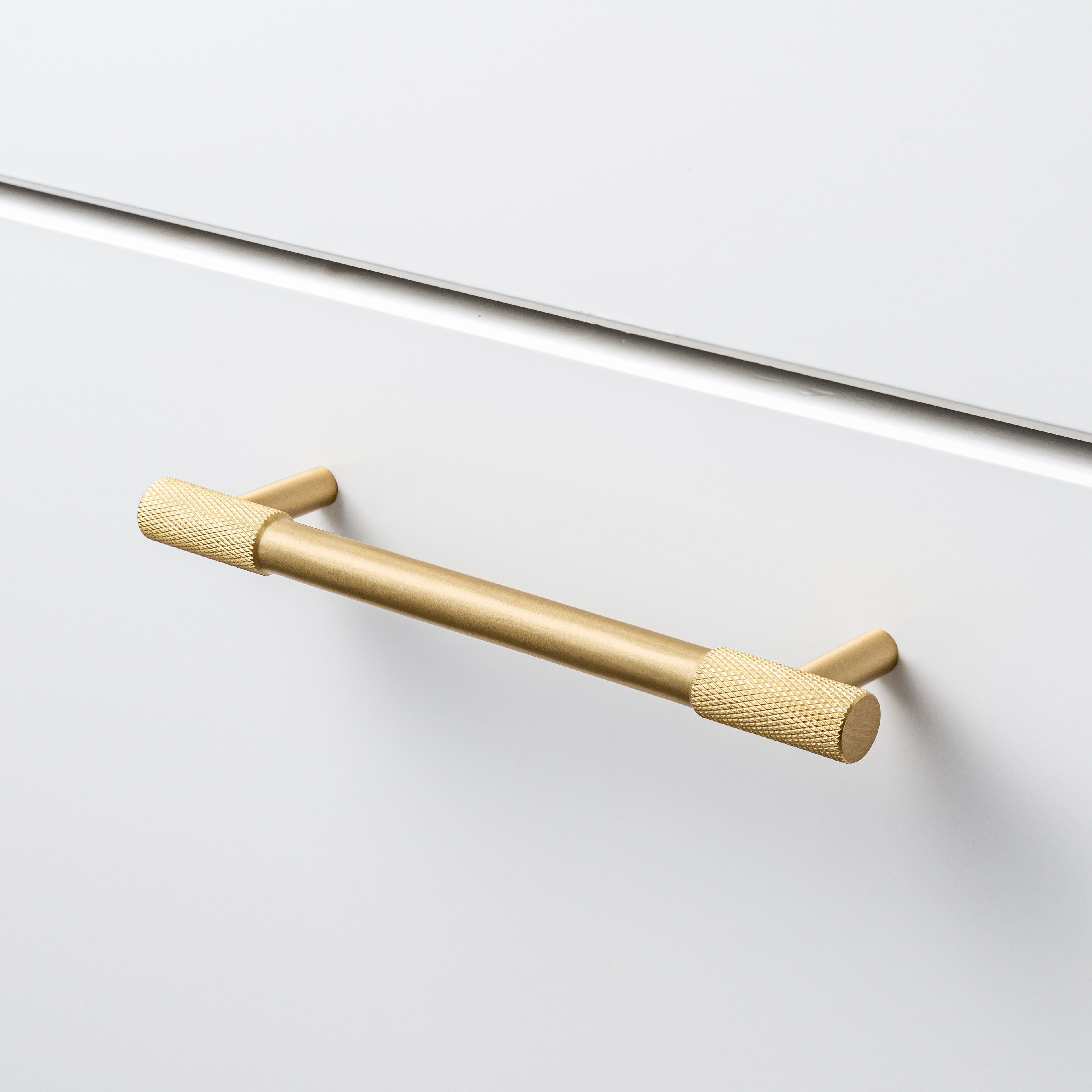Brass Gold Knurled Kitchen Cabinet Handles