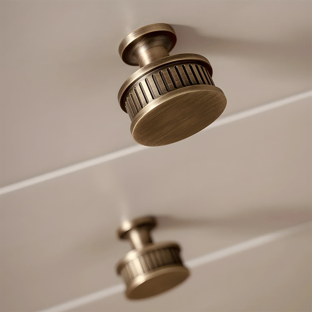 Retro Twisted Solid Brass Cabinet Handles