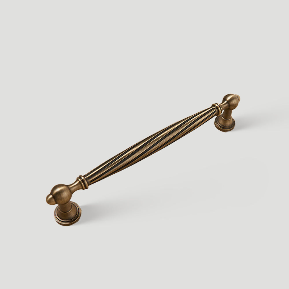 Retro Twisted Solid Brass Cabinet Handles