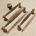 Retro Twisted Solid Brass Cabinet Handles