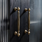 Retro Twisted Solid Brass Cabinet Handles