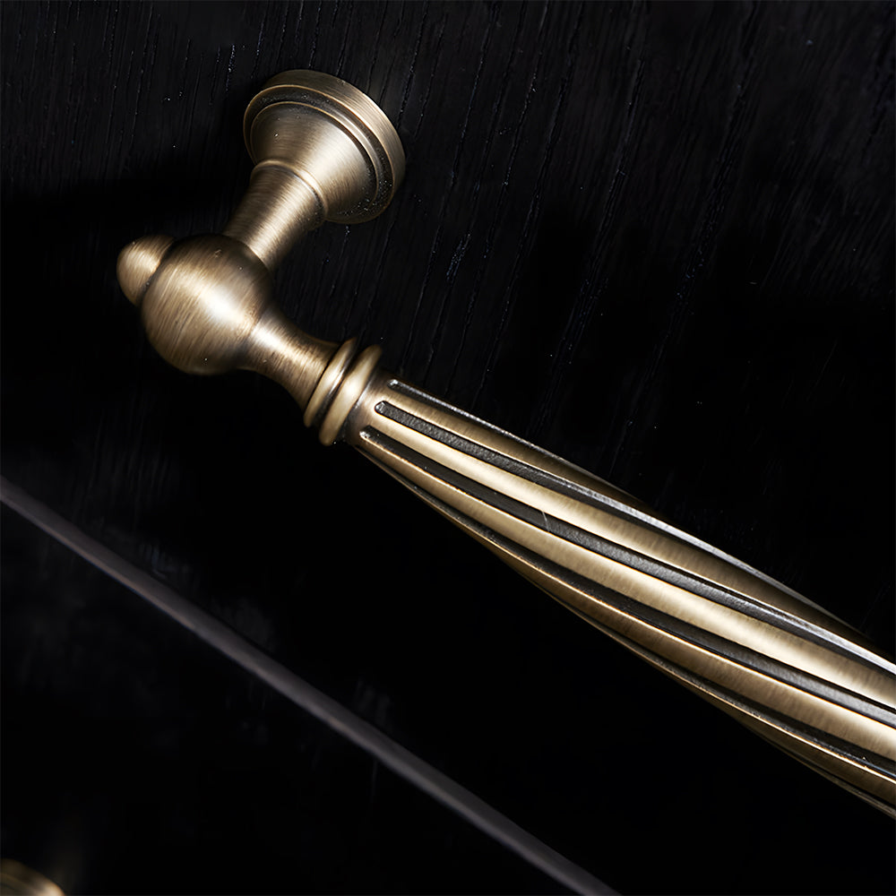 Retro Twisted Solid Brass Cabinet Handles